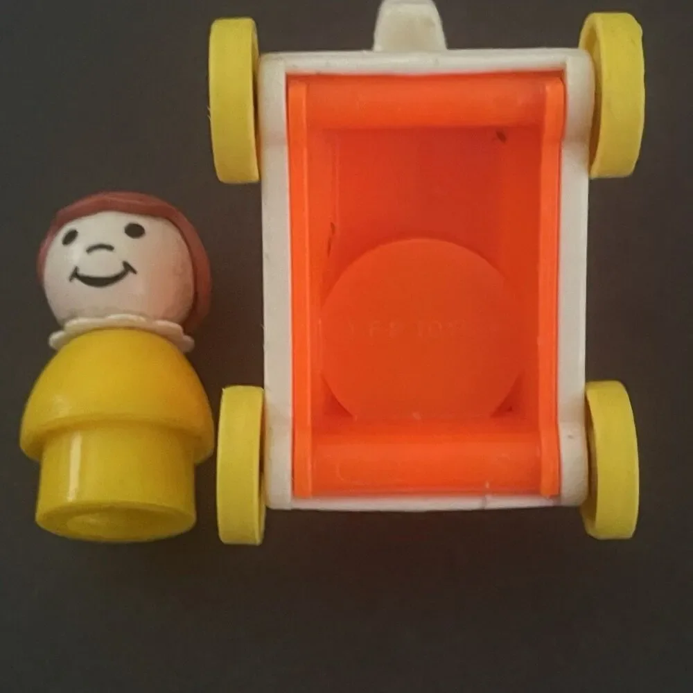 1976 Vintage Fisher Price Play Family People Little Riders Set #656 + Playground